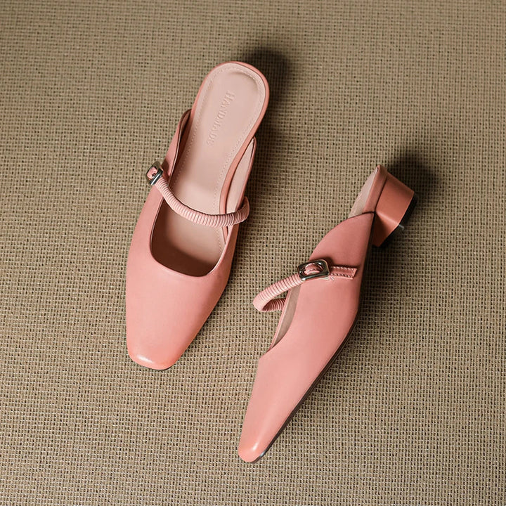 Lisa | Mules Mary Jane à Bout Carré
