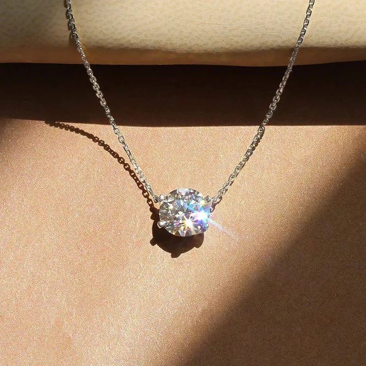 Collier Solitaire Élégant avec Cristal