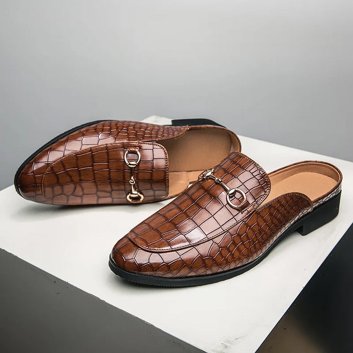Marianna | Mules Mocassins Effet Croco