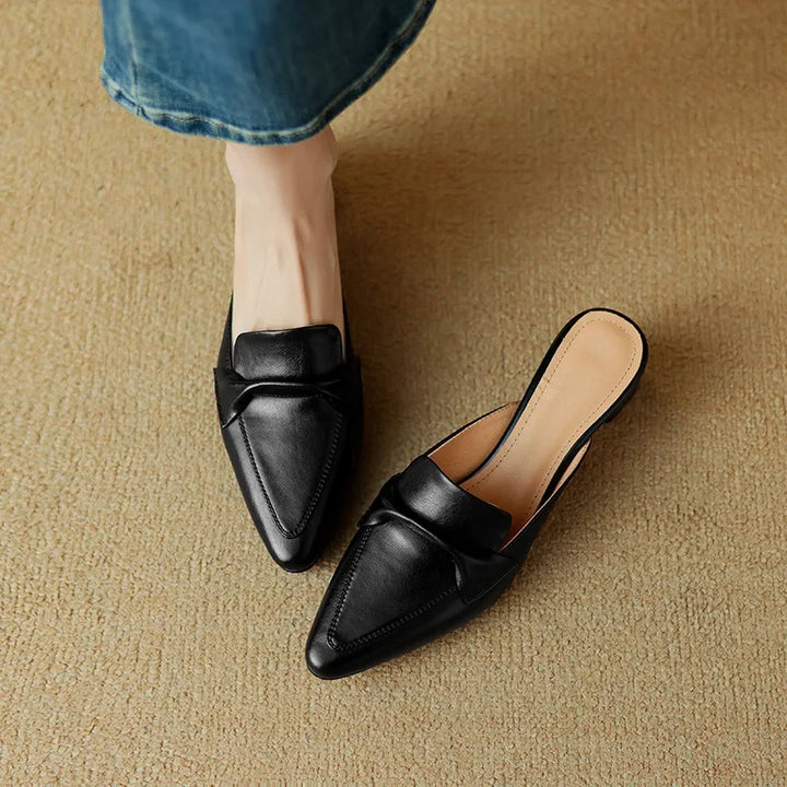 Marcella | Mules à Pointe avec Nœud