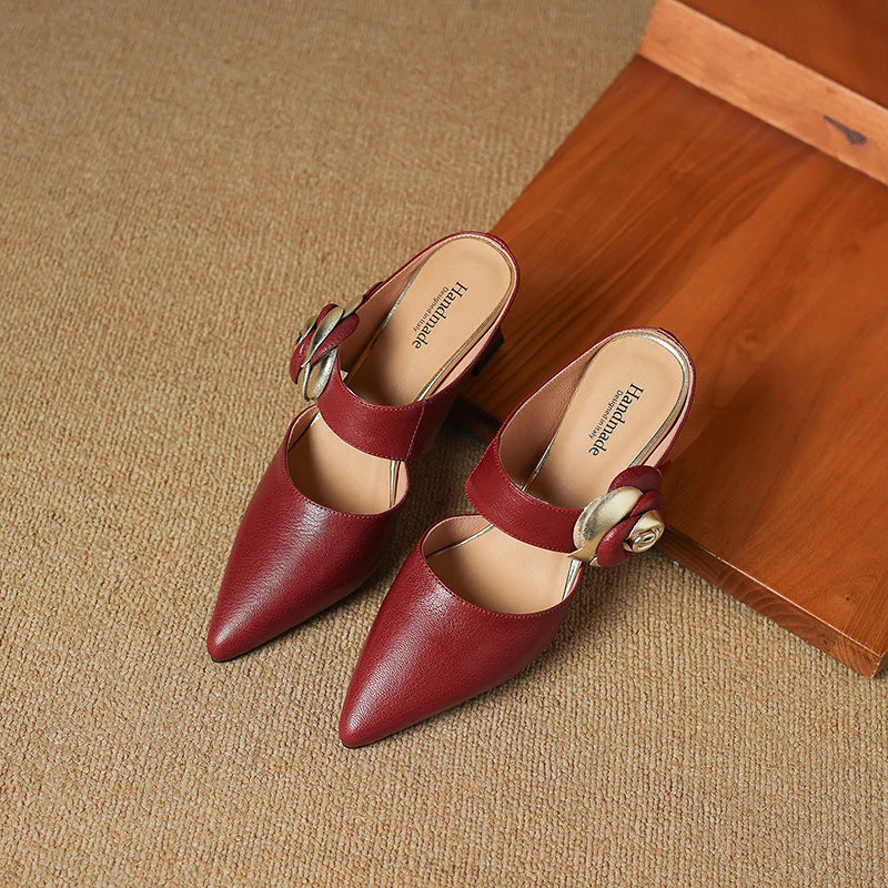 Alexis | Mules à Pointe avec Rose