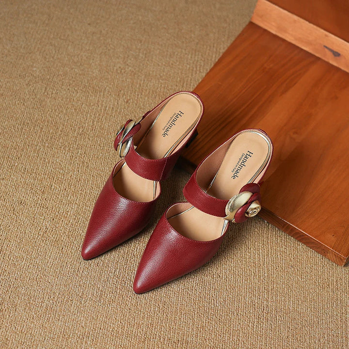 Alexis | Mules à Pointe avec Rose