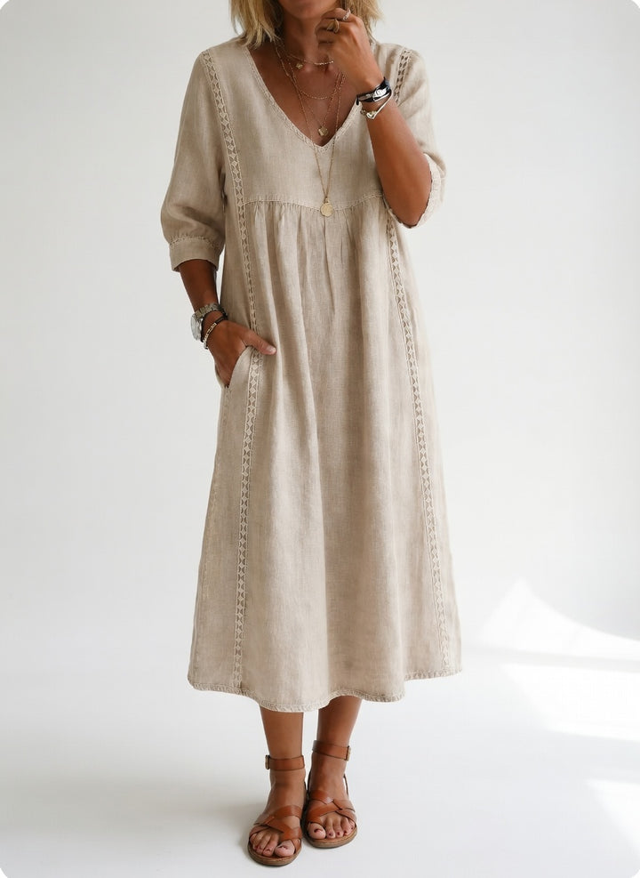 Lioréa™ — Robe midi fluide décontractée élégante