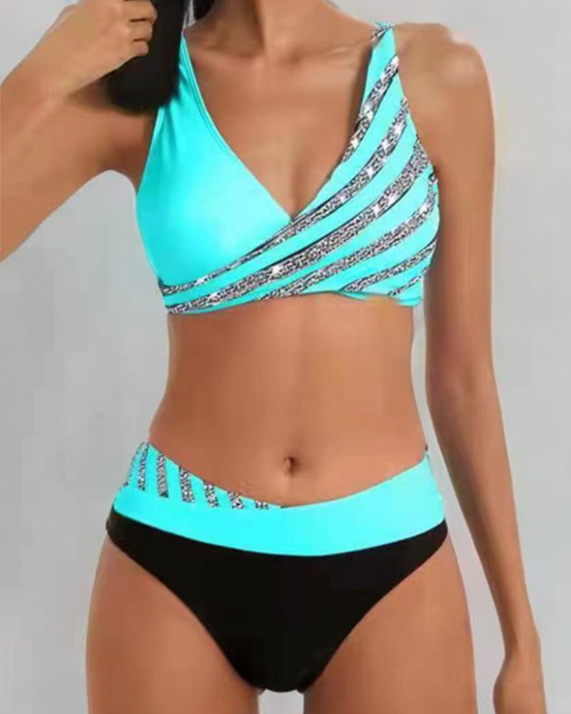 Mona - Bikini Imprimé aux Teintes Chaudes