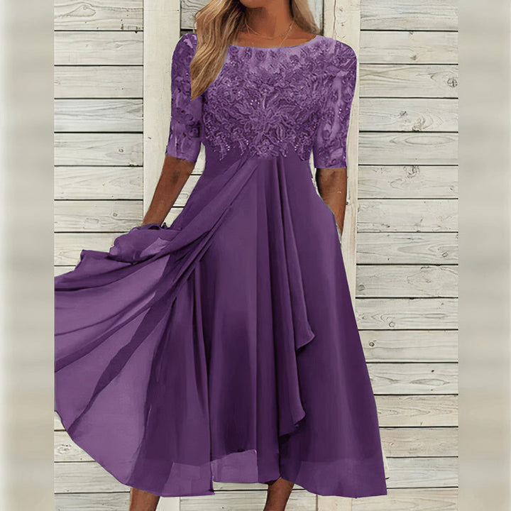 Puck™ - Robe Midi Élégante en Dentelle