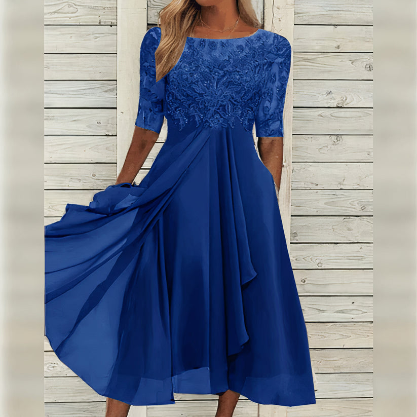 Puck™ - Robe Midi Élégante en Dentelle