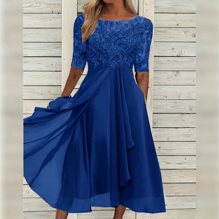 Puck™ - Robe Midi Élégante en Dentelle