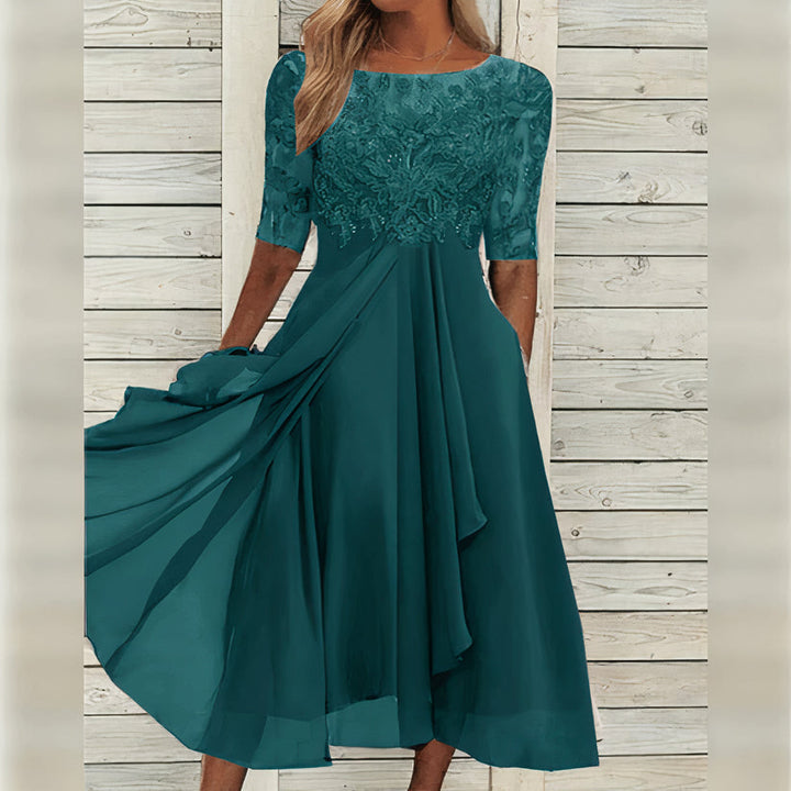 Puck™ - Robe Midi Élégante en Dentelle