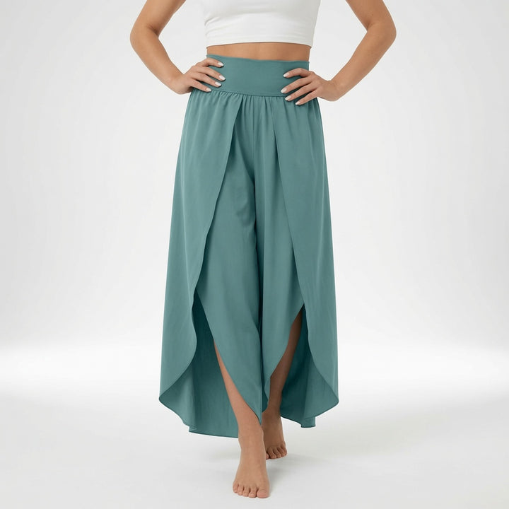Celestia™ — Pantalon fluide fendu élégance aérienne