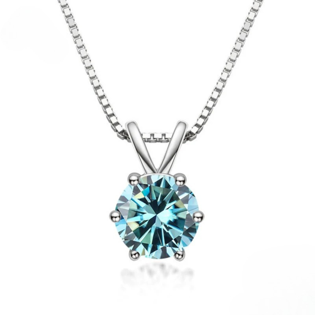 Elegant Solitaire Necklace in Moissanite