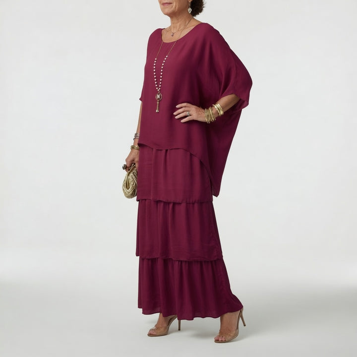 Émeline™ — Robe maxi fluide à volants bohème