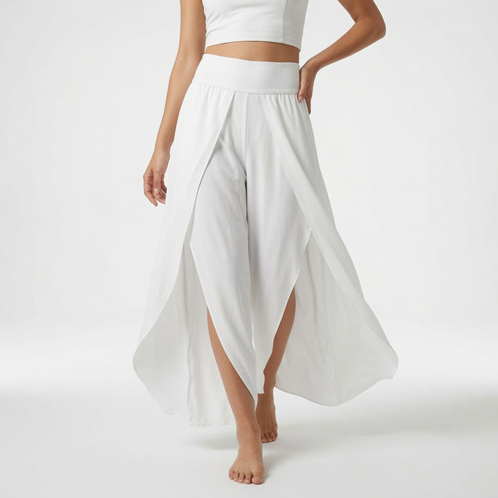 Celestia™ — Pantalon fluide fendu élégance aérienne