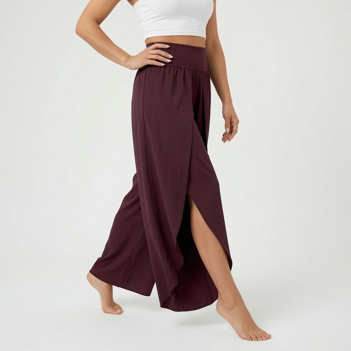 Celestia™ — Pantalon fluide fendu élégance aérienne