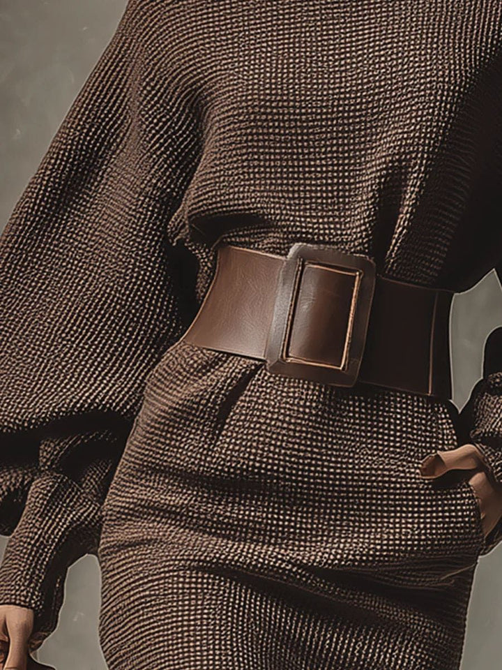 Célianne™ — Robe maille ceinturée élégante