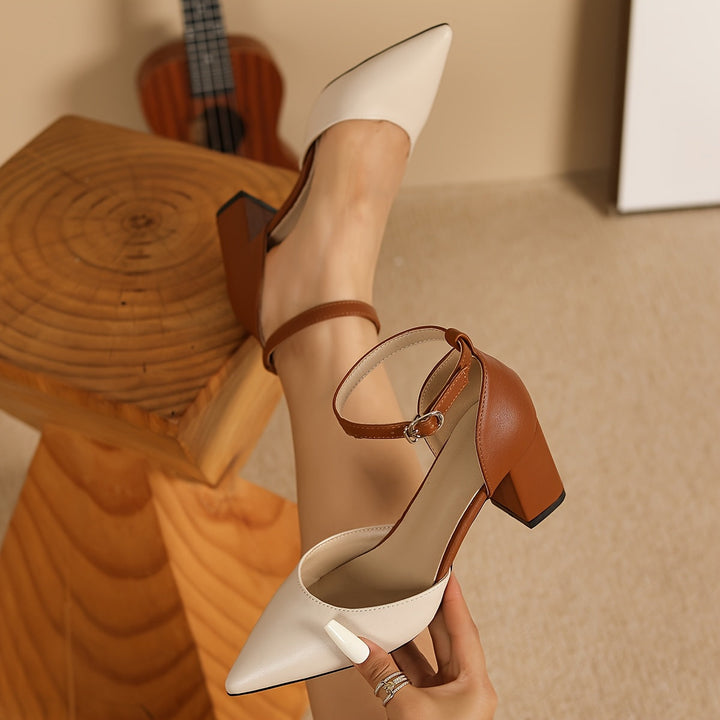 Marielle™ | Talons à Bride Bicolore