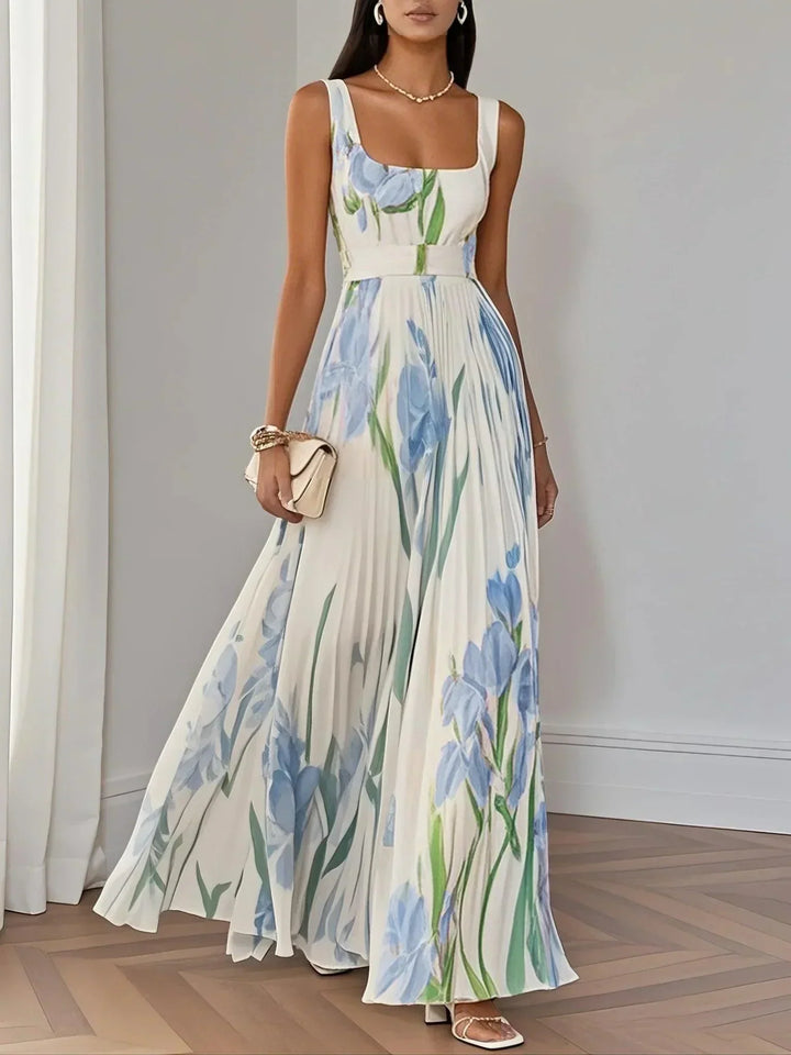 Yara™ - Robe maxi en chiffon plissé
