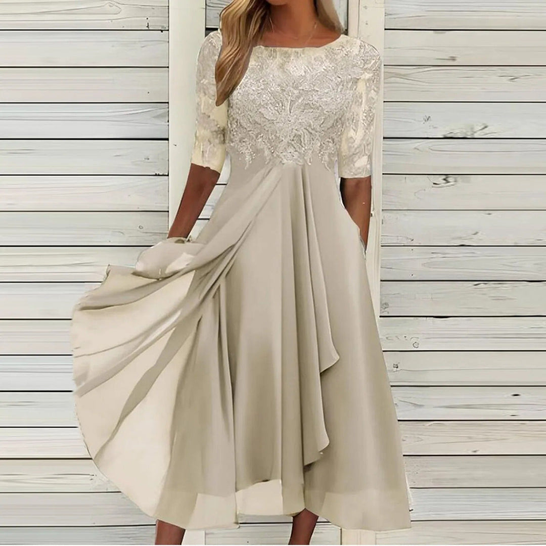 Puck™ - Robe Midi Élégante en Dentelle