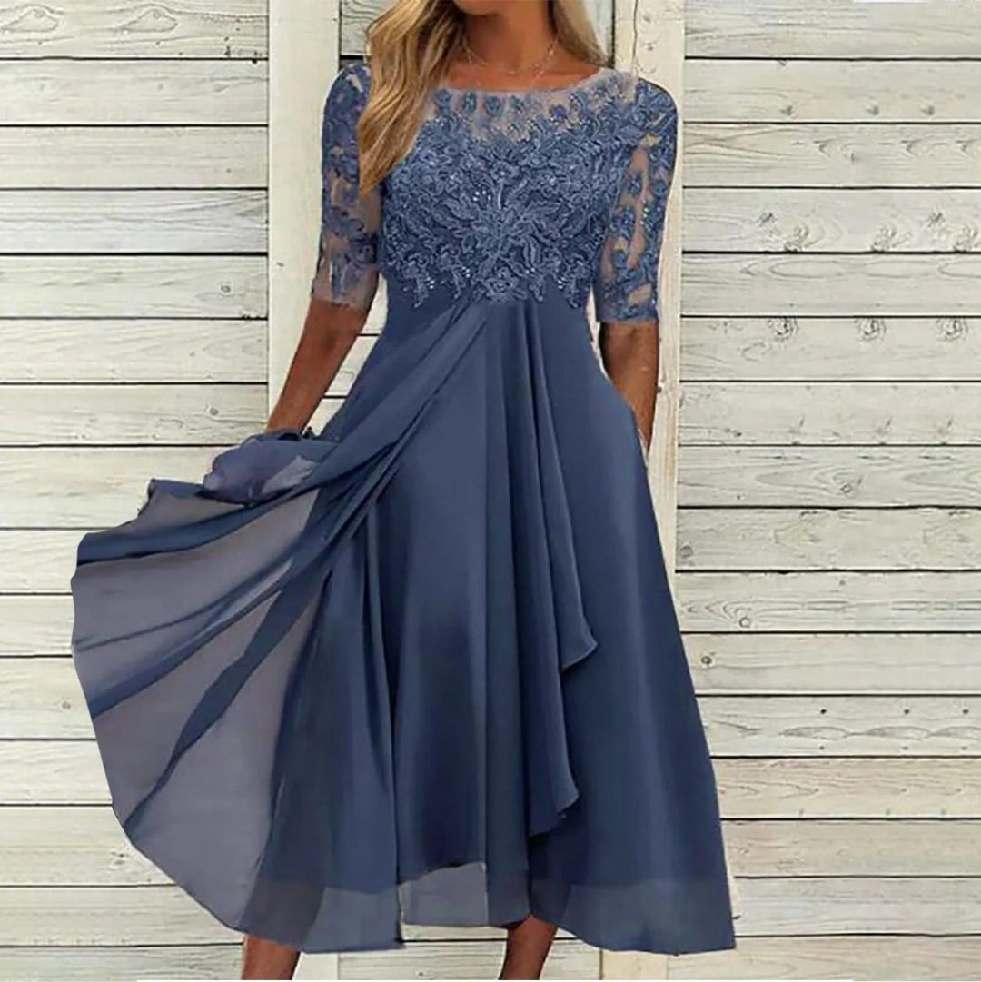 Puck™ - Robe Midi Élégante en Dentelle