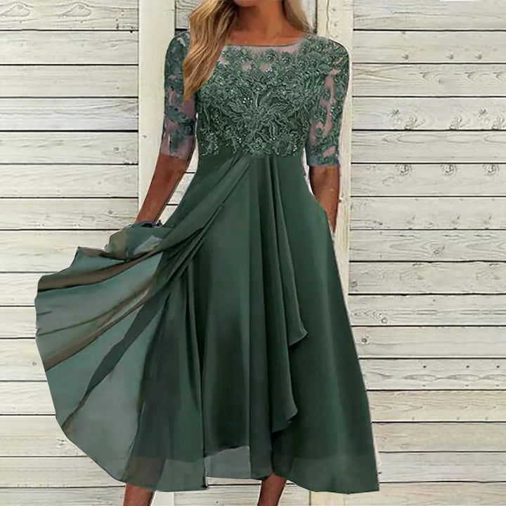 Puck™ - Robe Midi Élégante en Dentelle