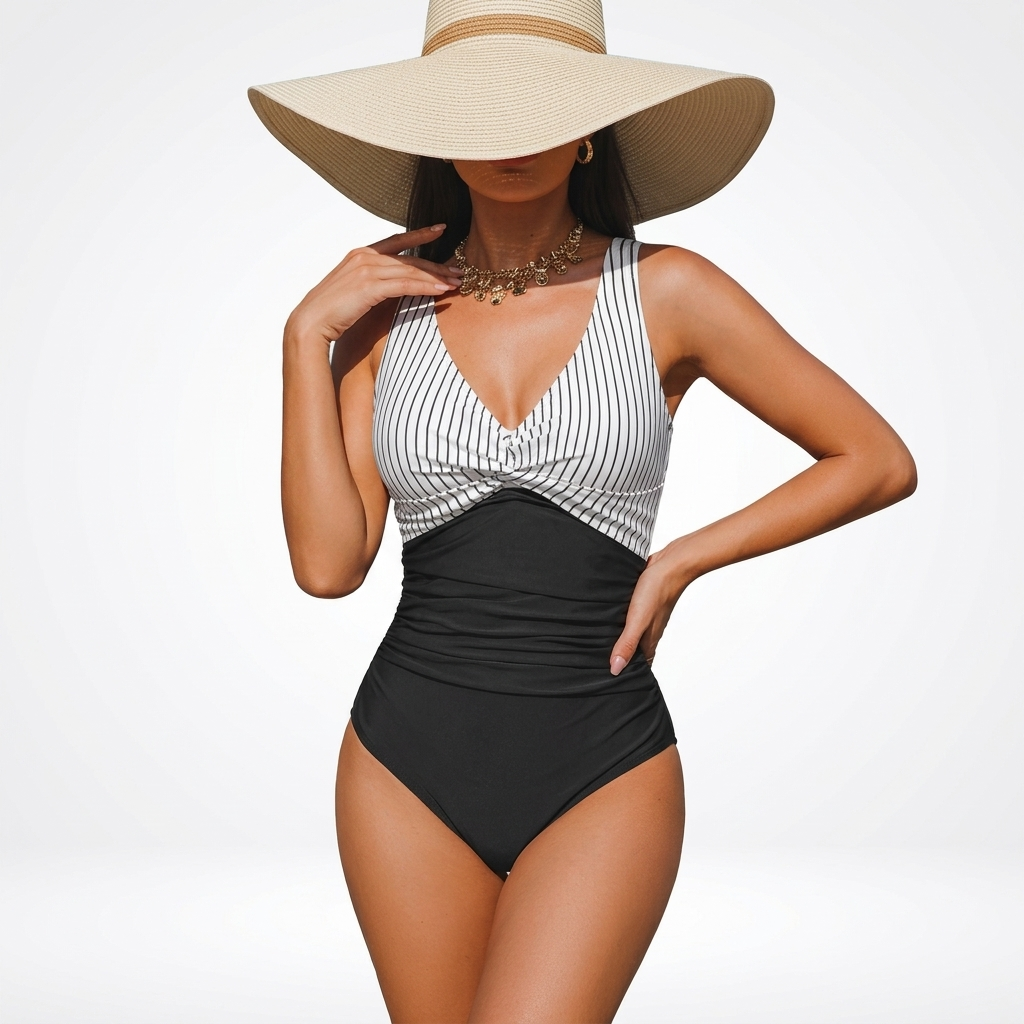 Avelina Rayures blanches + Noir