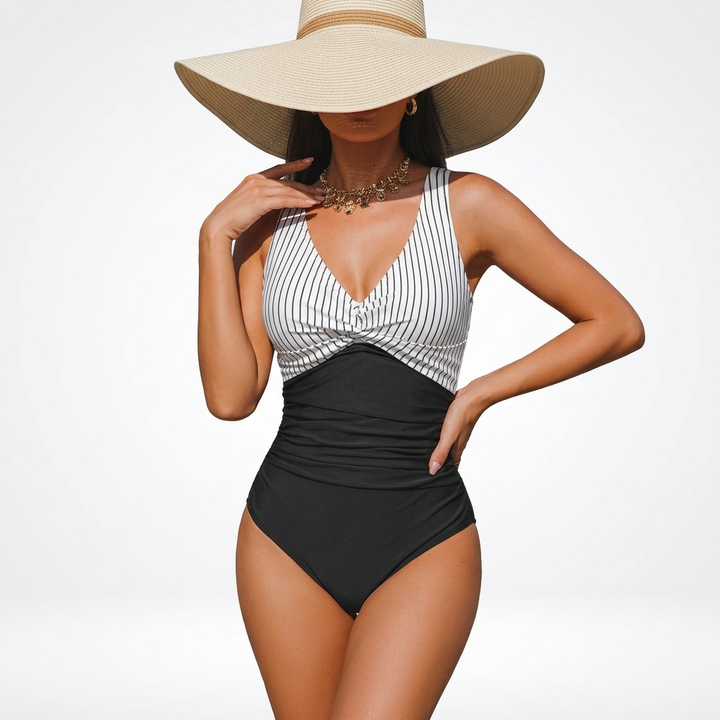 Avelina Rayures blanches + Noir