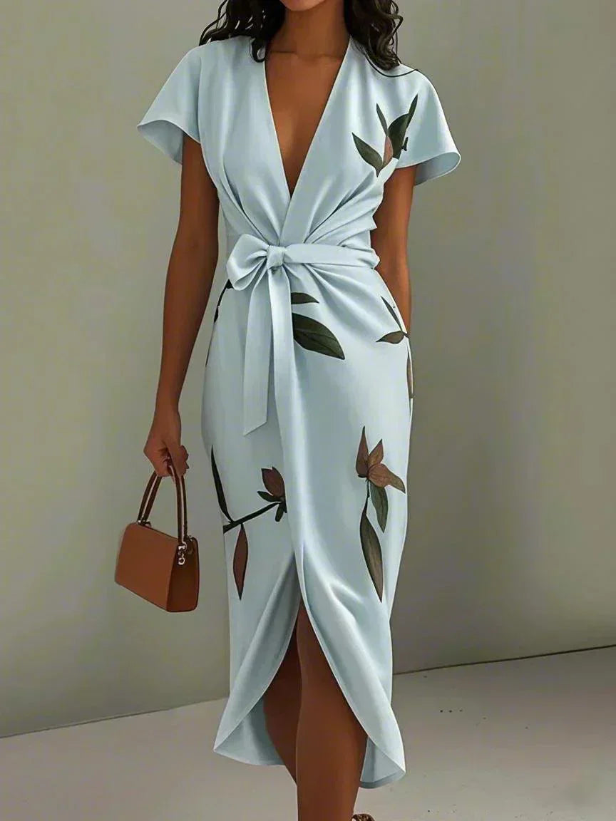 Elin™ - Robe portefeuille élégante avec motif floral