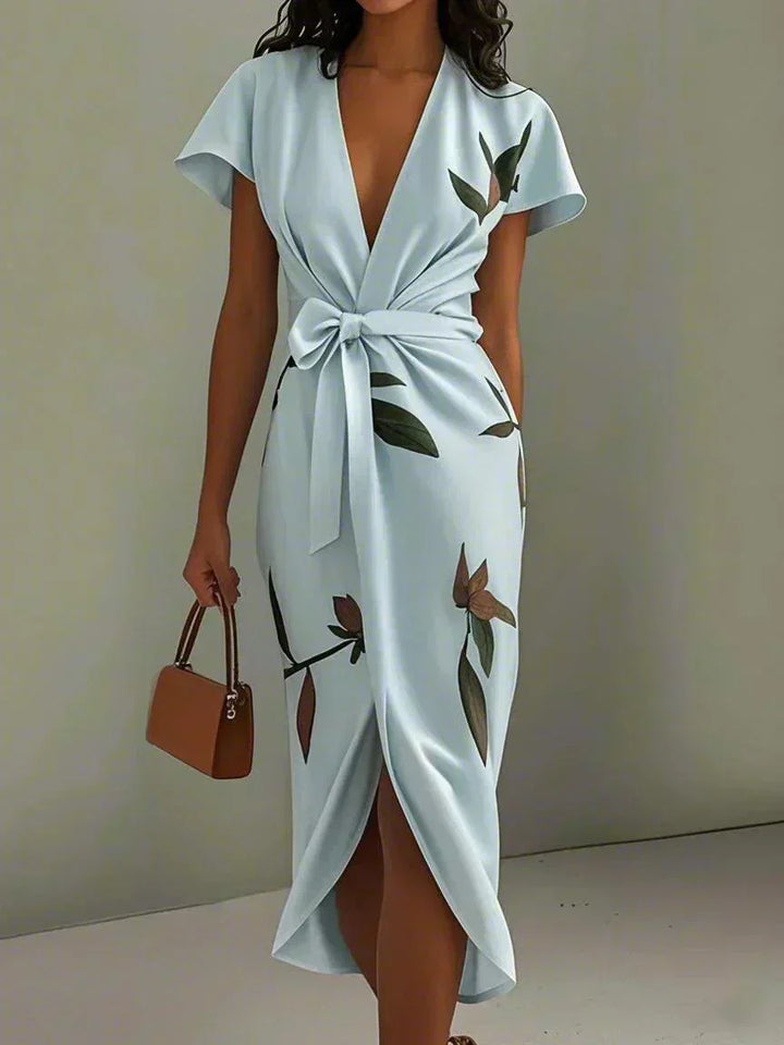 Elin™ - Robe portefeuille élégante avec motif floral