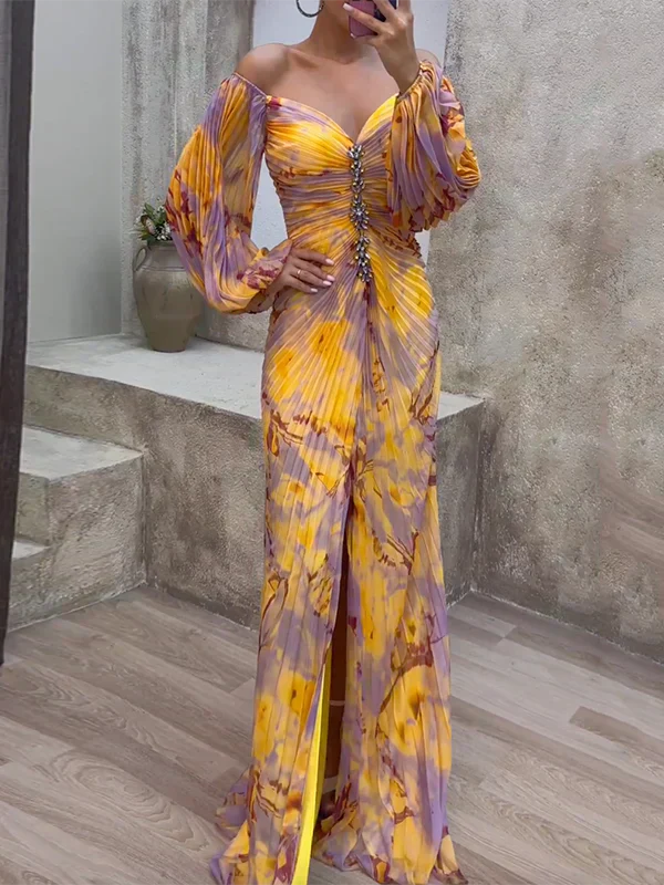 Maud™ - Robe de soirée plissée élégante
