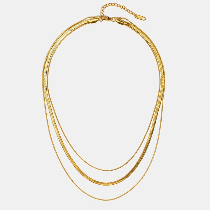 Three-Layer Gold Chain Necklace