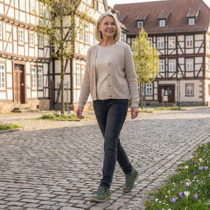 Flora Chaussures Orthopédiques Confortables avec Fermeture Éclair
