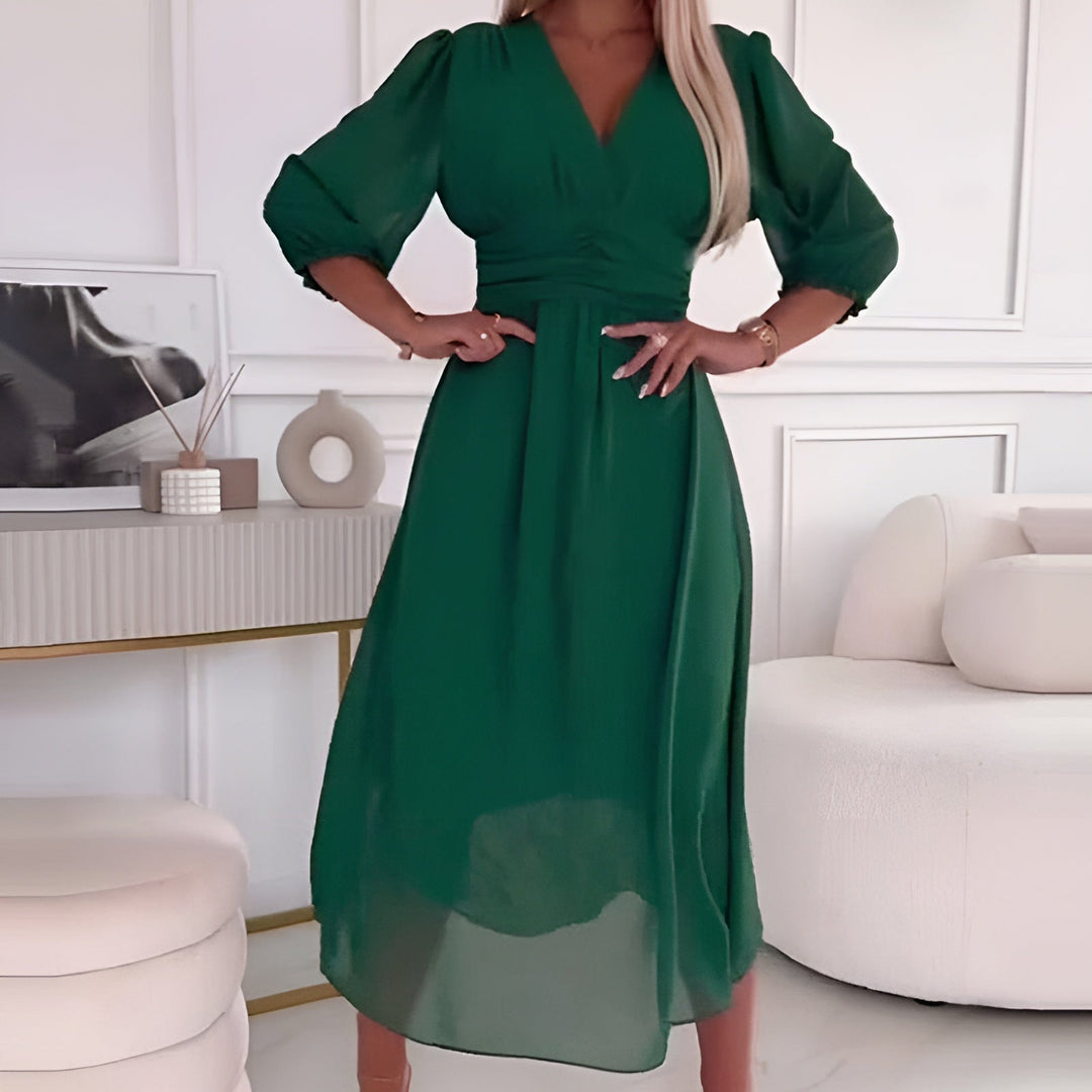 Sterre™ - Robe Wikkelkleur Élégante