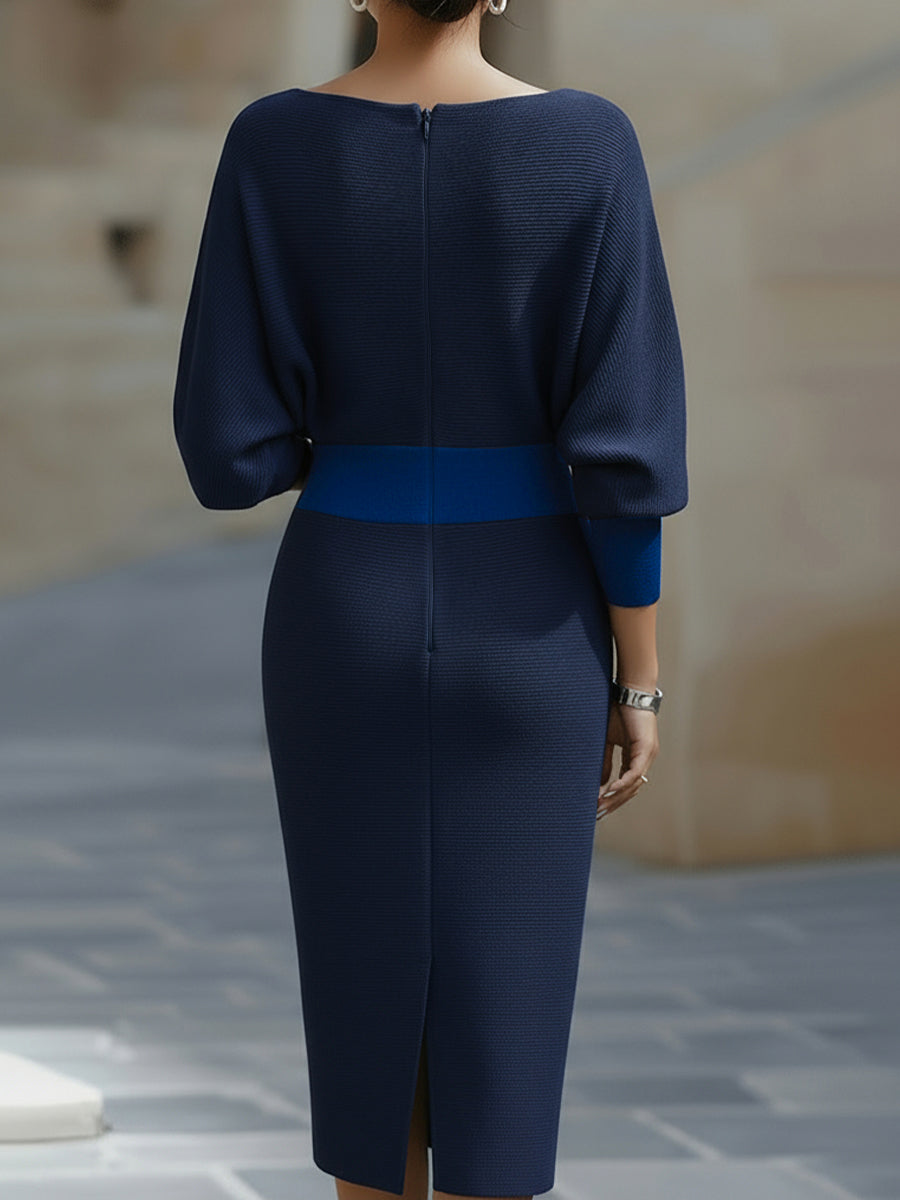 Clarisse™ — Robe midi drapée élégante intemporelle