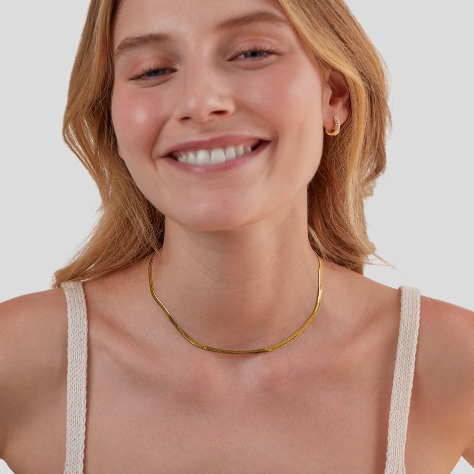 Gold Snake Chain Necklace