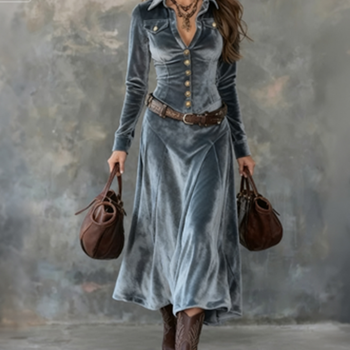 Madeleine™ — Robe élégante à toucher velours