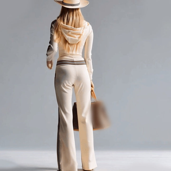 Camille™ — Combinaison tricotée chic sportive rétro