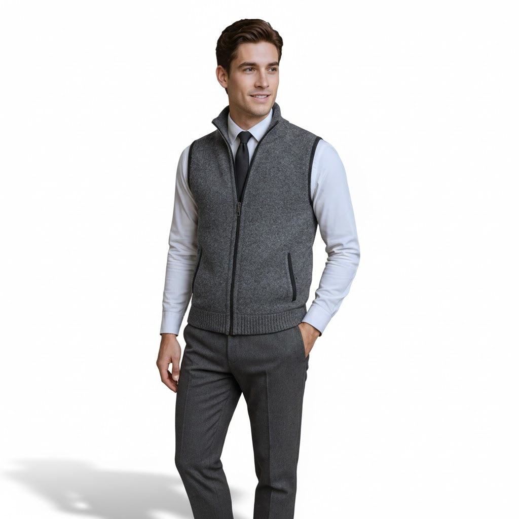 Harlain™ – Le gilet zippé alliant élégance et confort intemporel
